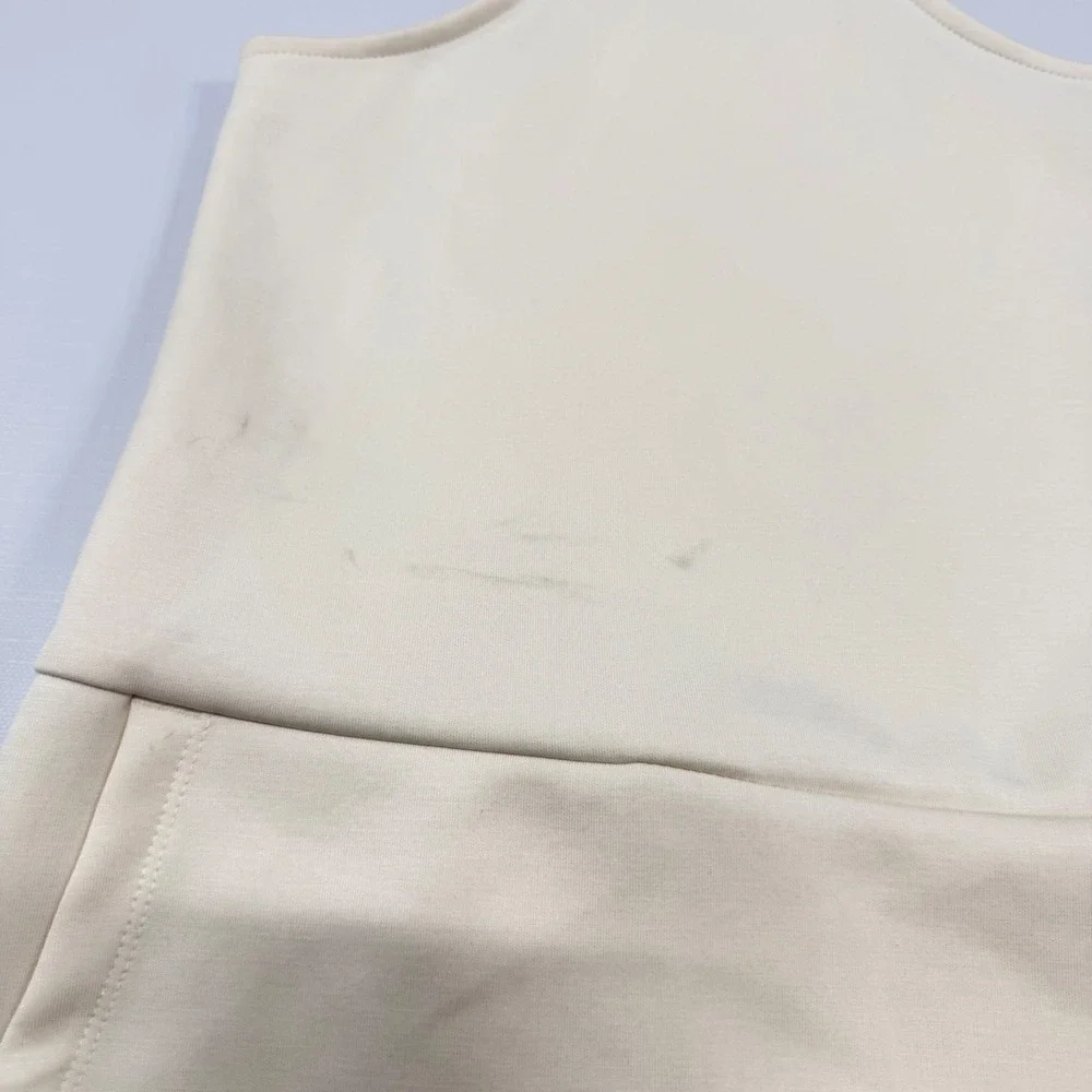 All in Motion Womens Active Romper XL Cream Sleeveless V-Neck Pockets 018011580 - Picture 2 of 9